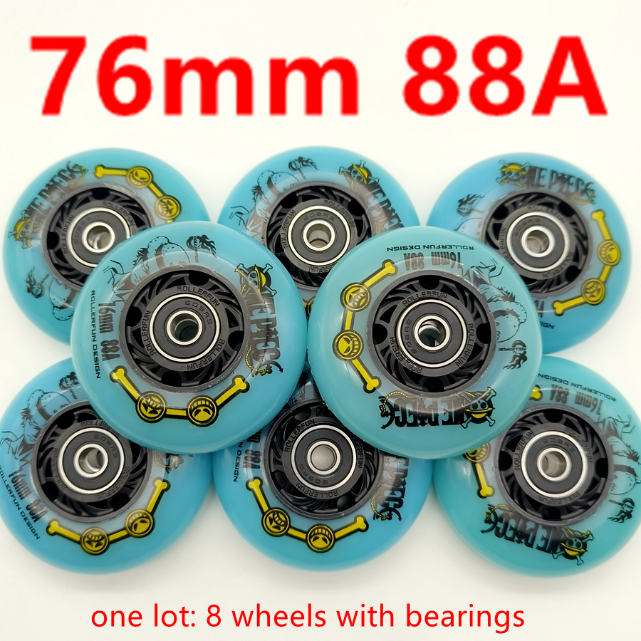 Rollrad Inline-Schlittschuh-Rad Schieberad Bremsrad 92a 72 76 80 mm Härte 92a 8 Räder/Los: grün