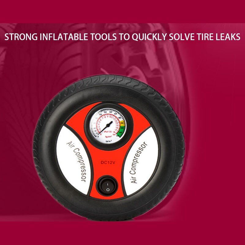 Portable Car Air Compressor 260PSI DC 12V Portable Electric Mini Tire Inflator Air Compressor Car Auto Pump 120~150W