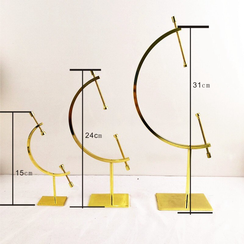 Globus Kristall Ball Stand Glas Ball Ständer Metall Gold Dekorative Ornamente Handwerk (L)