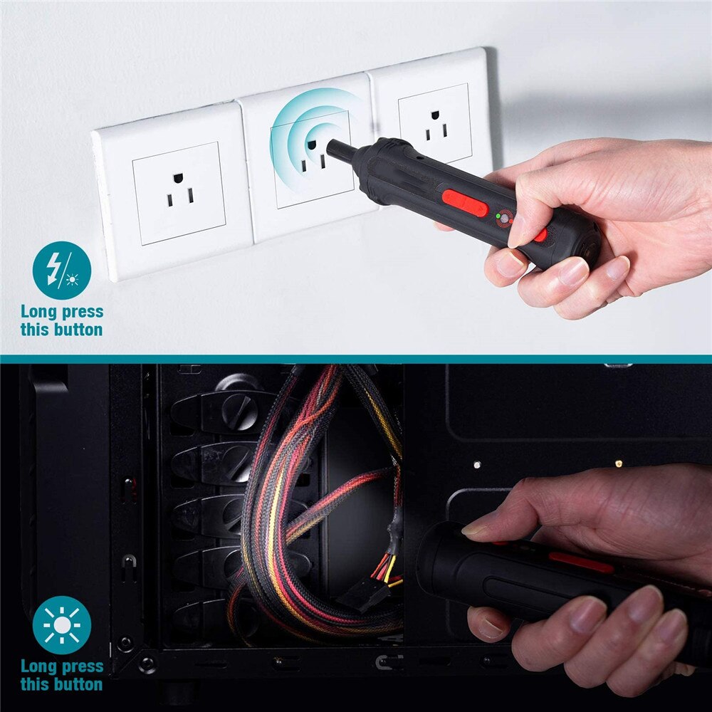 Electric Screwdrivers 19 In 1 Precision Cordless Rechargeable Screwdriver Drill Set with Dual LED Light Power Tools for Repair