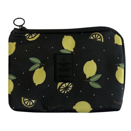 Bolsas de almacenamiento de productos digitales multifunción RUPUTIN, cargador de viaje, línea de datos, organizador de auriculares, bolsa de cosméticos, accesorios de viaje: Lemon