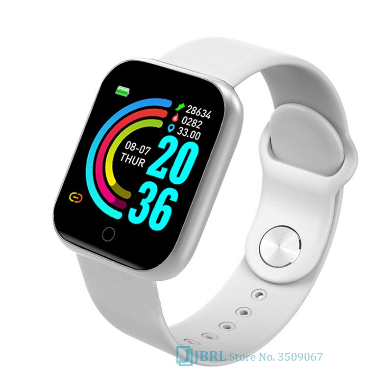 Newest Smart Band Women Men Smartwatch Bluetooth Ladies Fitness Bracelet Mens Waterproof Android IOS Phone Heart Rate Sports: silicone white