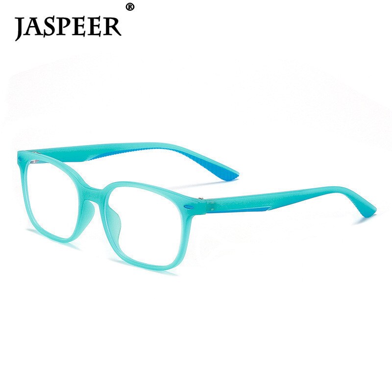 JASPEER Rectangle Kids Computer Glass Children Blue Light Blocking Glasses for Boys Girls Eyeglasses Retro TR90 Light Frame