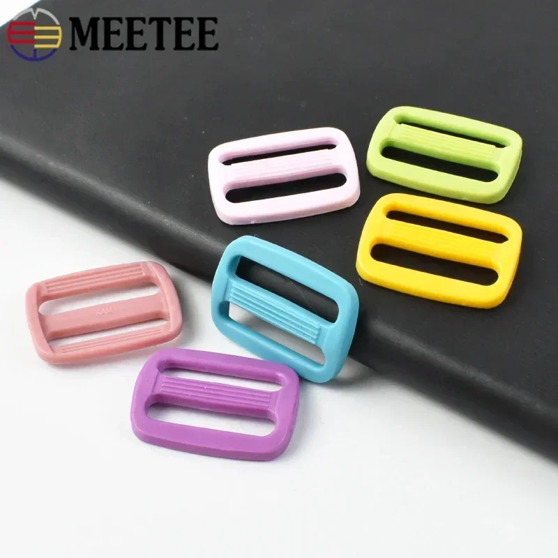 Boucles à anneau en plastique pour sac à dos, 20 pièces, 15/20/25mm, ceinture, fermoir coulissant Tri-Glide, sangle de sac, crochets de réglage, accessoire de couture