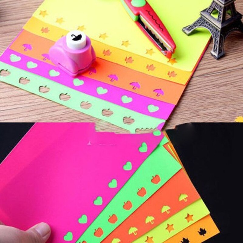 10 pcs/lot Mini DIY hole punch Craft Scrapbooking Handmade Cut Cards DIY Card Paper Puncher School Office Supplies
