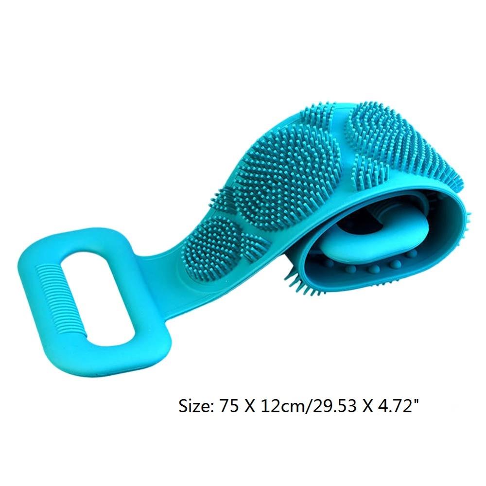 1pc Silicone bain épurateur serviettes frottant dos douche propre brosse salle de bain gommage Flexible épurateur peau nettoyage bain épurateur: 15