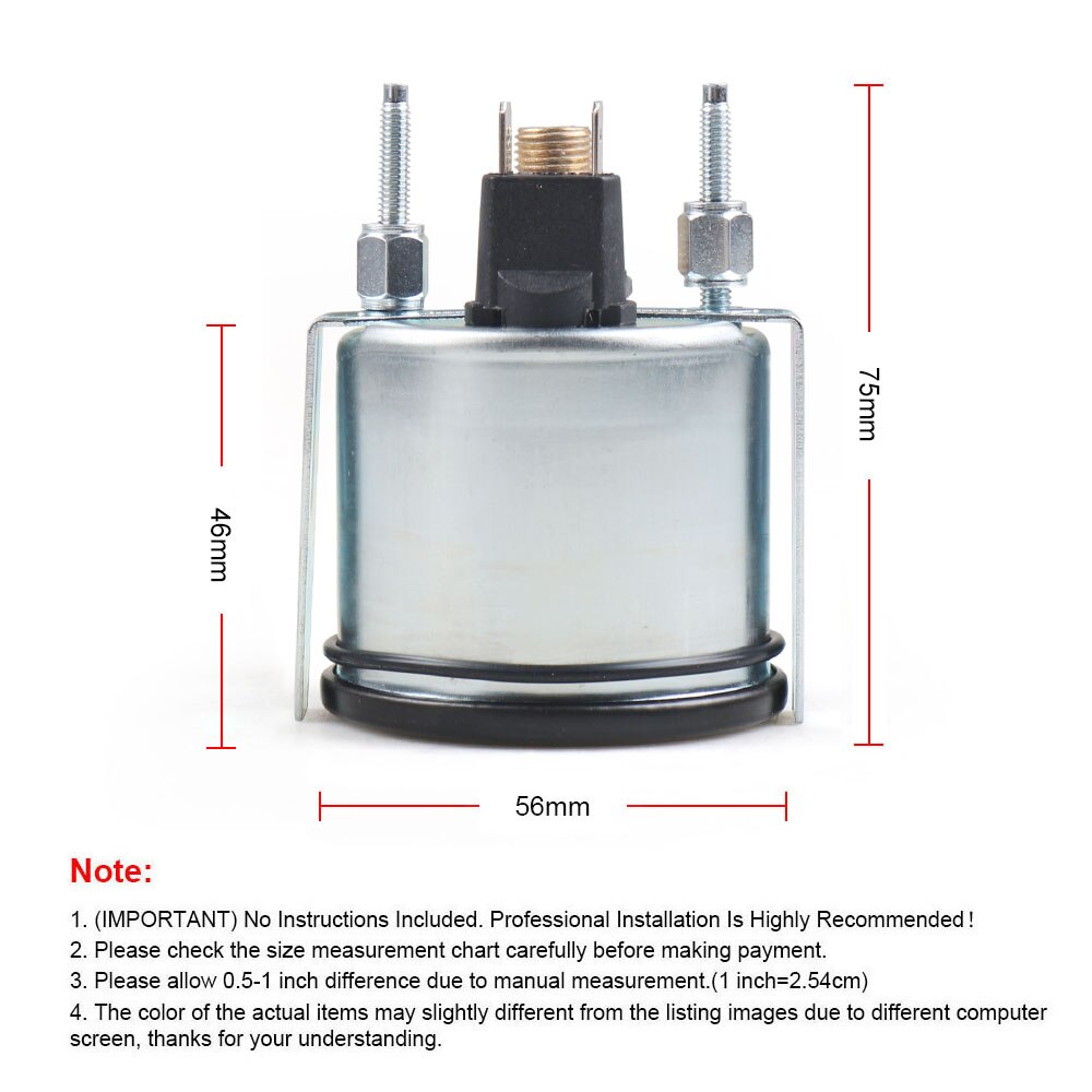 2 " 52mm mekaaninen 40-130 ℃ /110-265 ℉ veden lämpötilamittari 12v veden lämpömittari keltainen valo auton mittari ja anturi npt 1/2