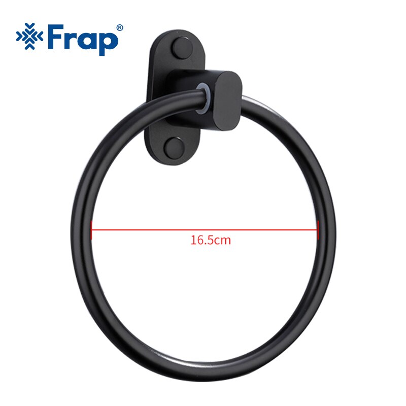FRAP Europese Klassieke Badkamer Handdoek Ring Houder Handdoekenrek Handdoek Bar Spray verf Ruimte Aluminium Badkamer Accessoires Y18054