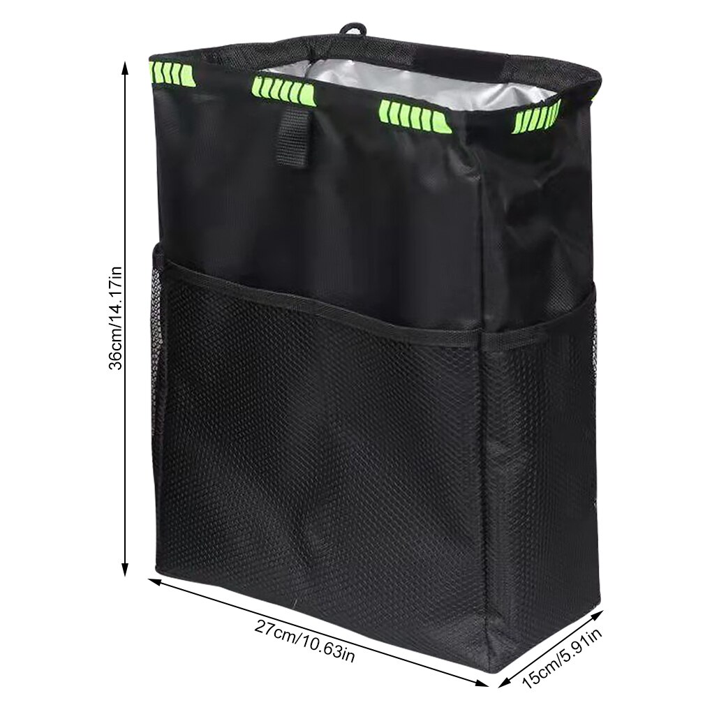 Oxford Cloth Car Trash Bag Rubbish Can Reusable Automotive Waste Stuff Bin Travel Organizer Automobile Accessories