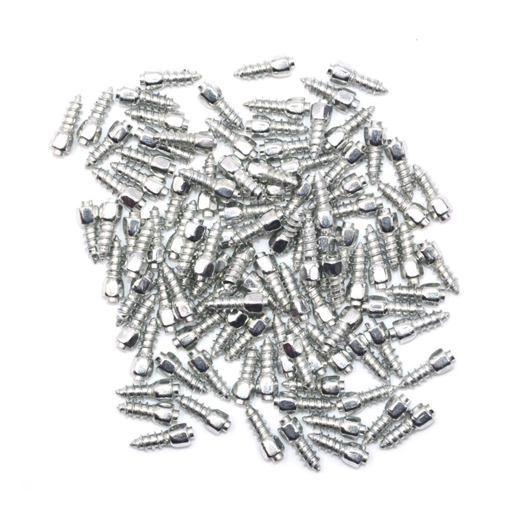 Auto Car SUV ATV 100 Pcs Stud Screw 12mm Anti-Slip Screw Stud Wheel Tyre Snow Tire Spikes Trim and Installation Tool