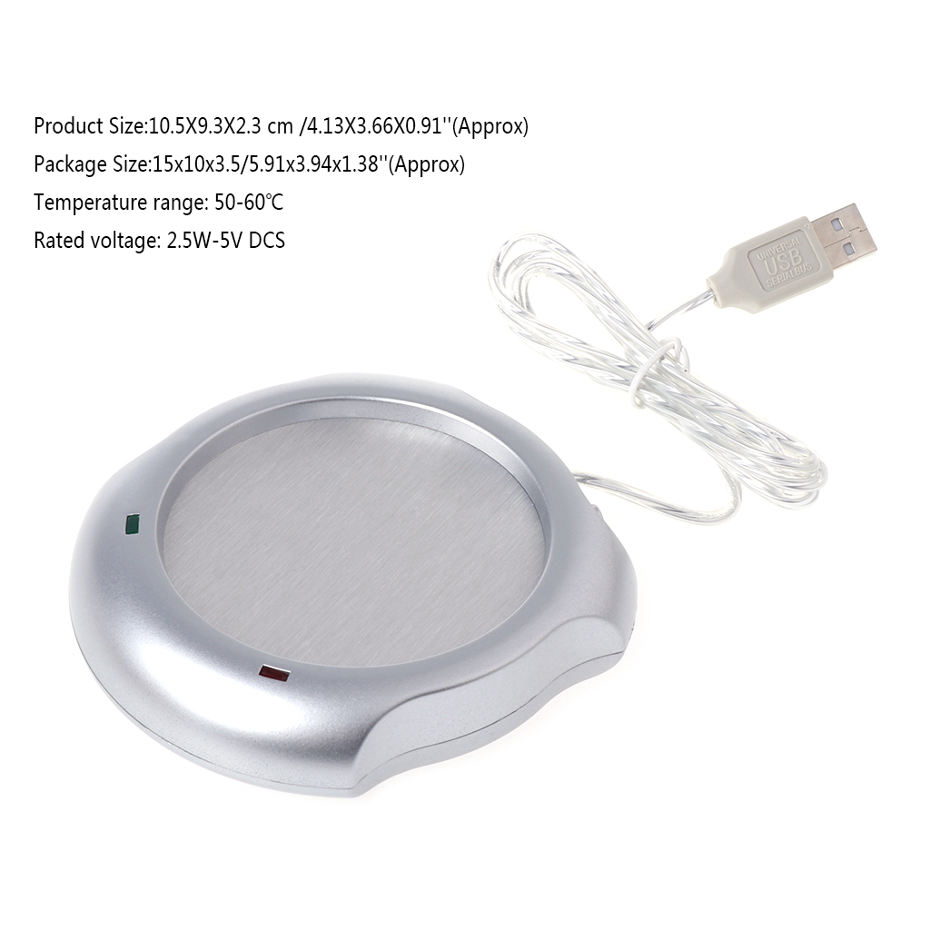 mini usb elektrisk drevet drikkekoppvarmer tallerkenpute til kontor og hjem
