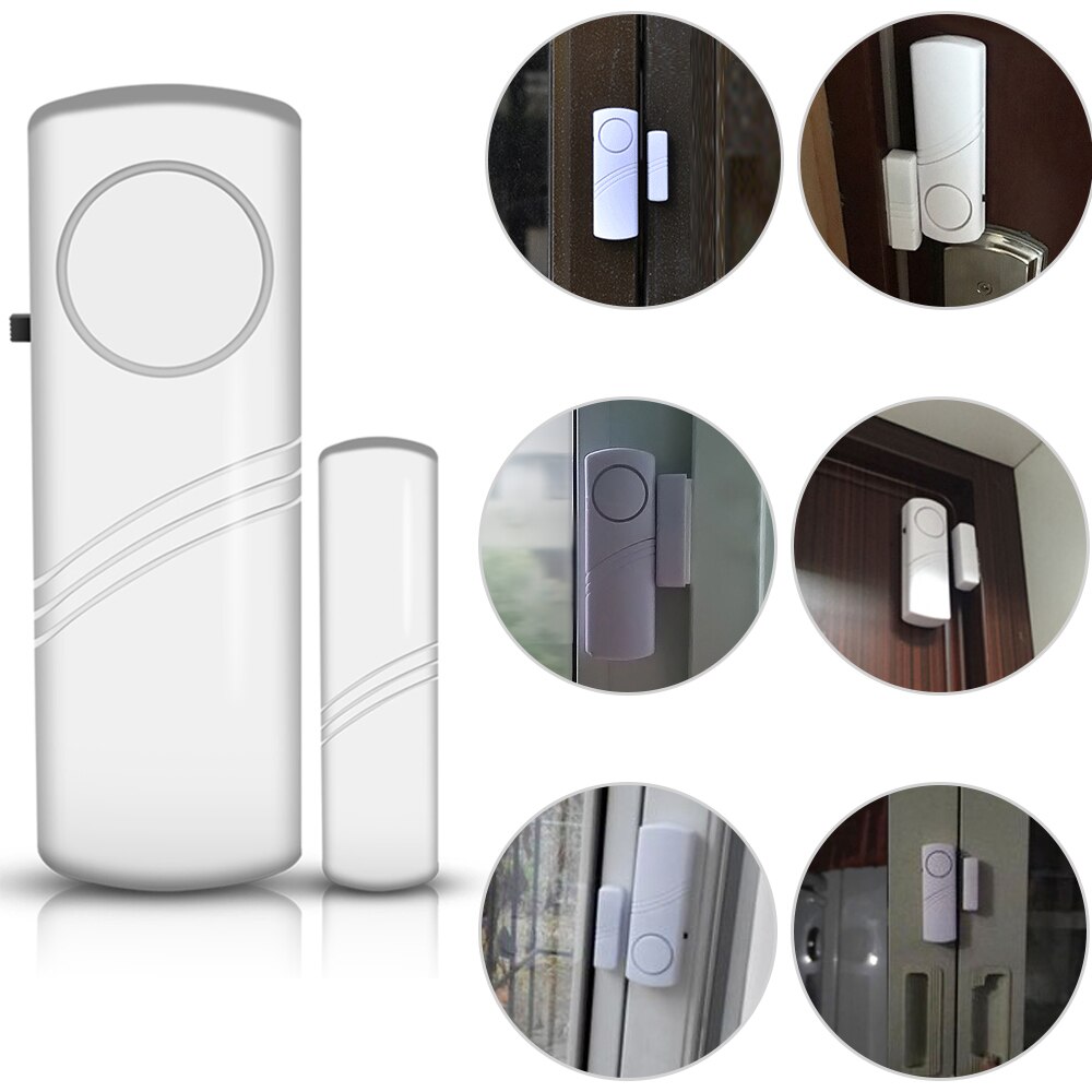1pcs Smart Human Body Sensors Security Door And Window Alarm Wireless Home Window Door Entry Sensors White