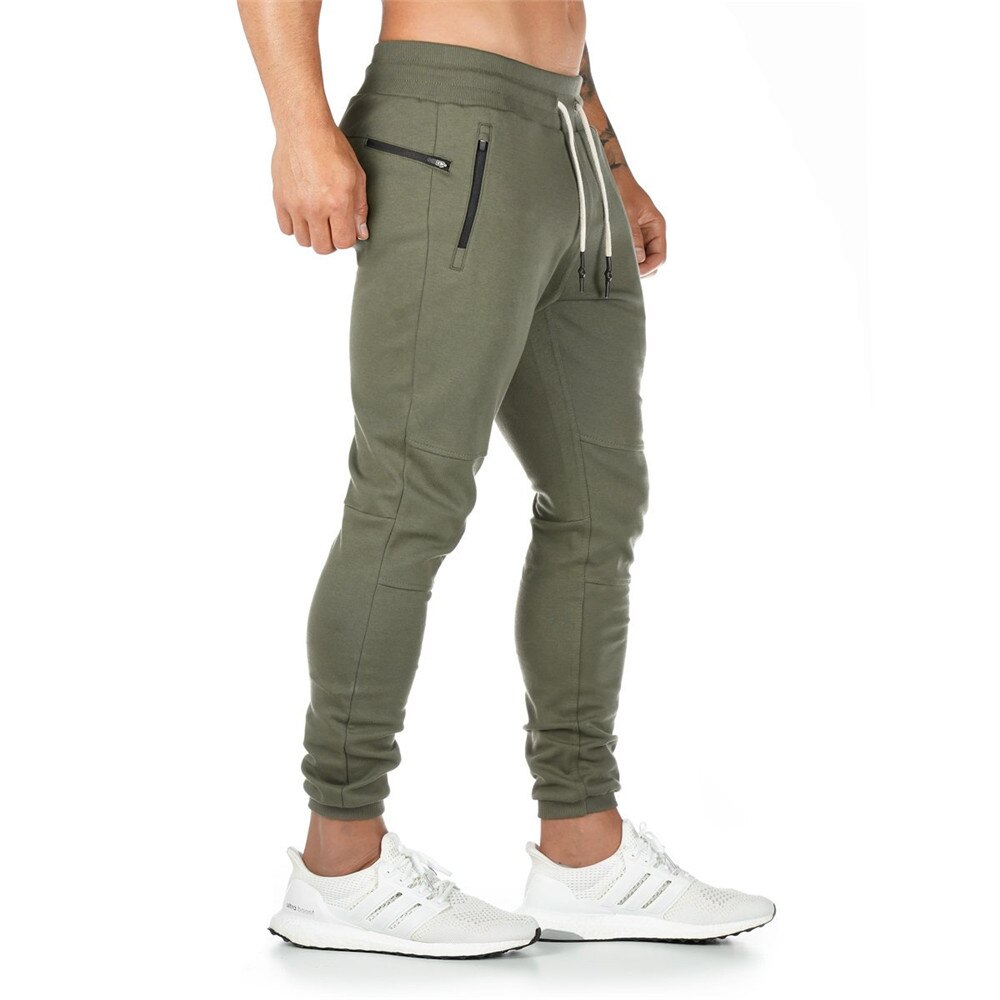 Joggingsbroeken heren casual effen ritsbroeken heren sportscholen fitness workout sportkleding broeken herfst katoenen trainingsbroeken