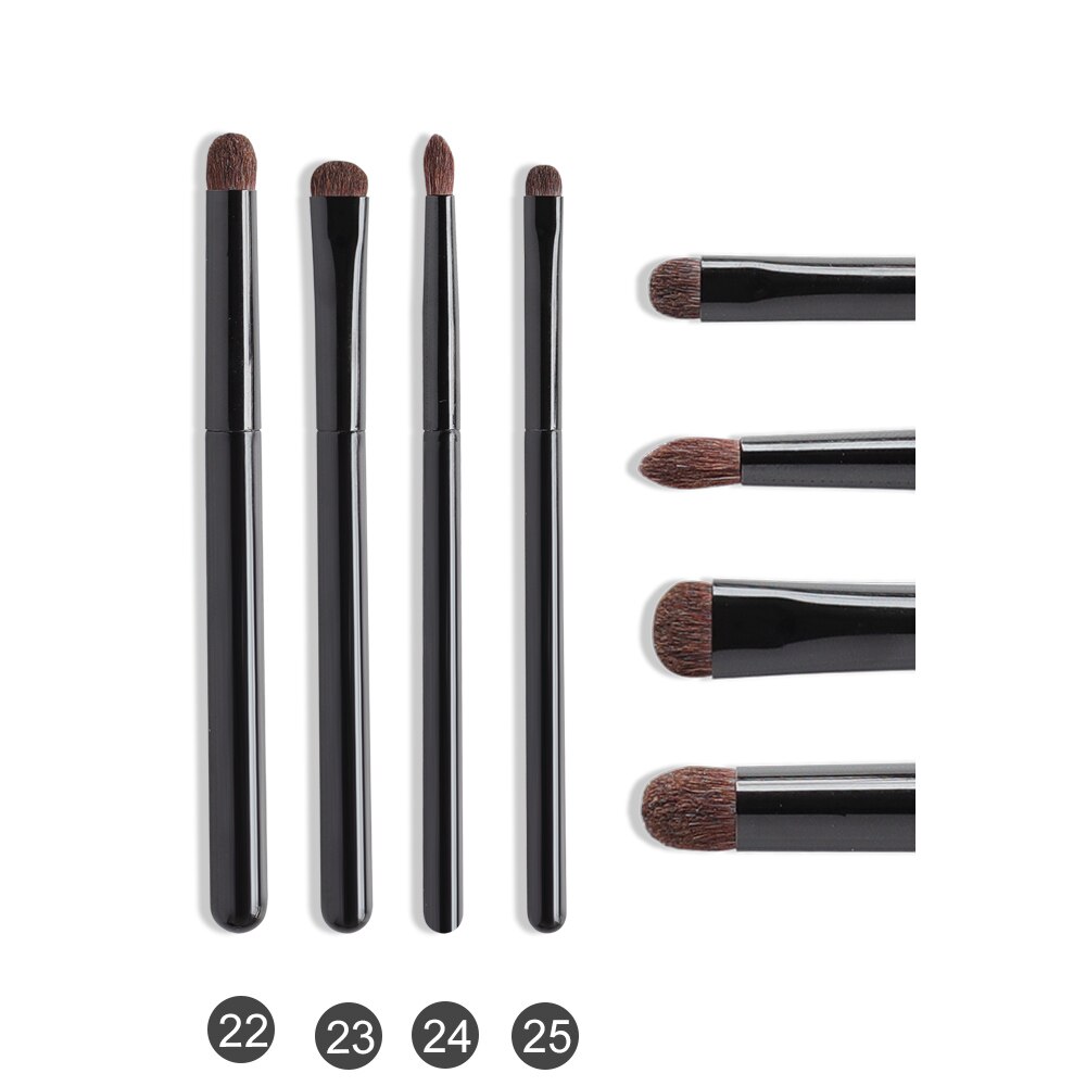 OVW Natural Goat Hair Face Cosmetic Kit Eye Makeup Brushes Set Black Wood Handle pinceaux maquillage poils naturel: DLH22232425