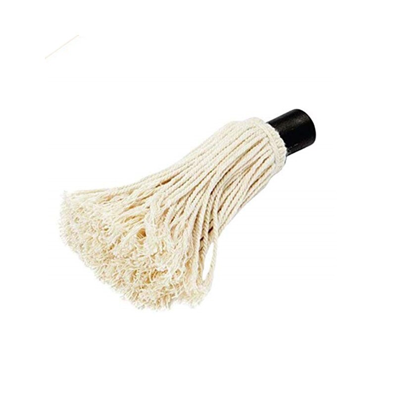 BBQ griglia imbastitura Mocio barbecue professionale spazzola stile fibra di cotone testa e manico in legno naturale utensili da cucina: MOP testa