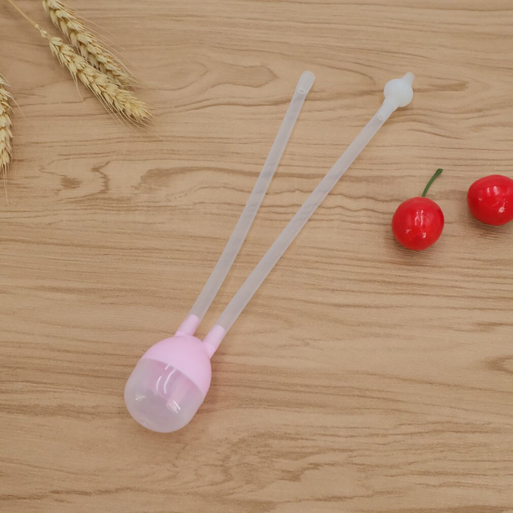 Aspiratore nasale di sicurezza per bambini neonato Silicone anti-riflusso condotto Snot detergente nasale neonati protezioni accessori cura del bambino: pink