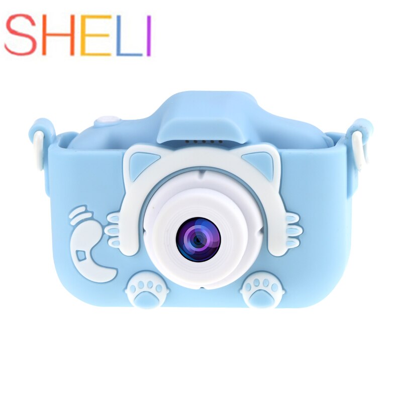 Sheli kindercamera speelgoed schattige camera oplaadbare digitale camera mini scherm baby speelgoed educatief speelgoed buiten baby