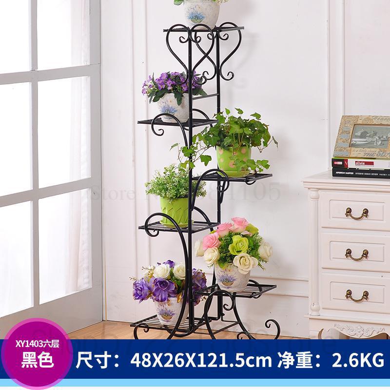 Smeedijzeren Multilayer Bloem Andere Massief Houten Bloempot Dragen Zitkamer Balkon Indoor Vloer Type Multifunctionele Opzichtige S: G