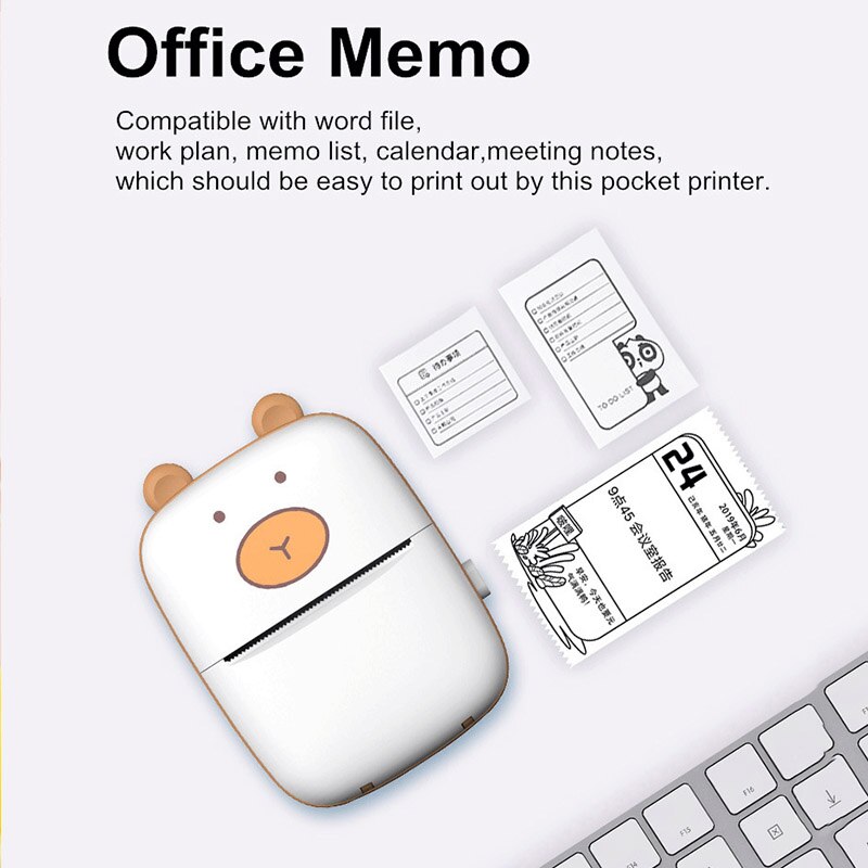 thermal black and white printing error problem Office document web page picture printing Bluetooth connected micro printer