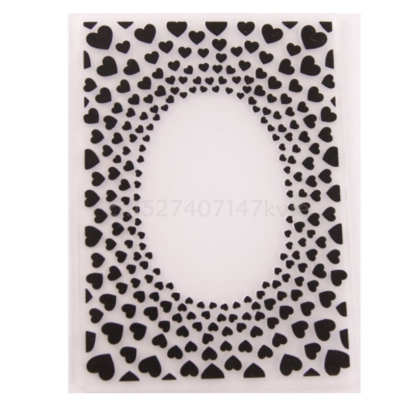 Hearts Plastic Embossing Folder Template DIY Scrapbook Photo Album Card Making: Default Title