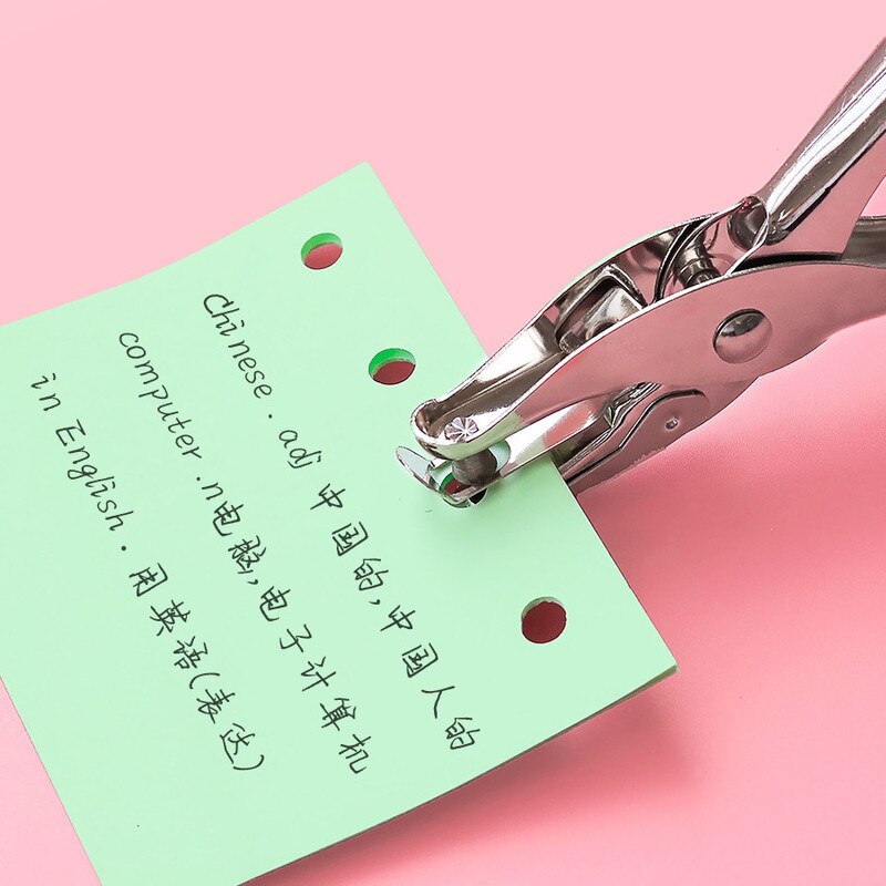 Metal Hand Paper Punch Craft Sheet Single Hole Puncher Circle Shape 3/6mm Hole Paper Punches for Card Making Scrapbooking