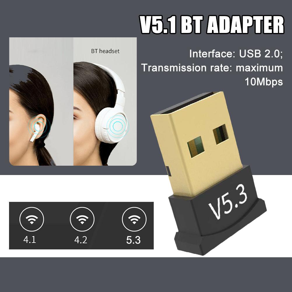 Bezprzewodowy adapter USB Bluetooth 5.3 kompatybilny z Bluetooth Mini Transmitte Music Receiver Adaptador do komputera/PC/Desktop/Laptop