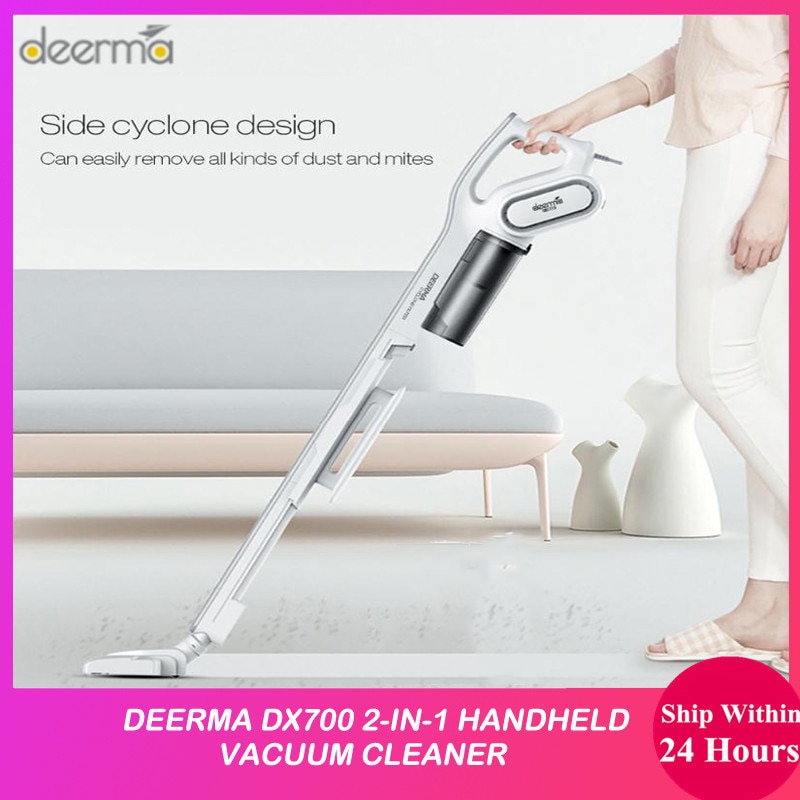 Deerma 2-In-1 Handheld Vacuum Cleaner Large Capacity Low Noise Triple Filter Vertical Home Dust Collector Cleaning Machine DX700