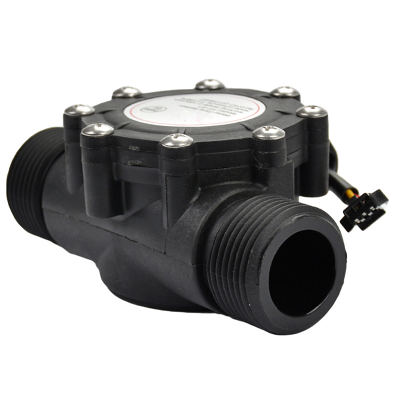 Capteur De Débit DN25 DC3.5-24V 1 Pouce 2-100L/Min Hall Débitmètre Pompe à Chaleur - Noir