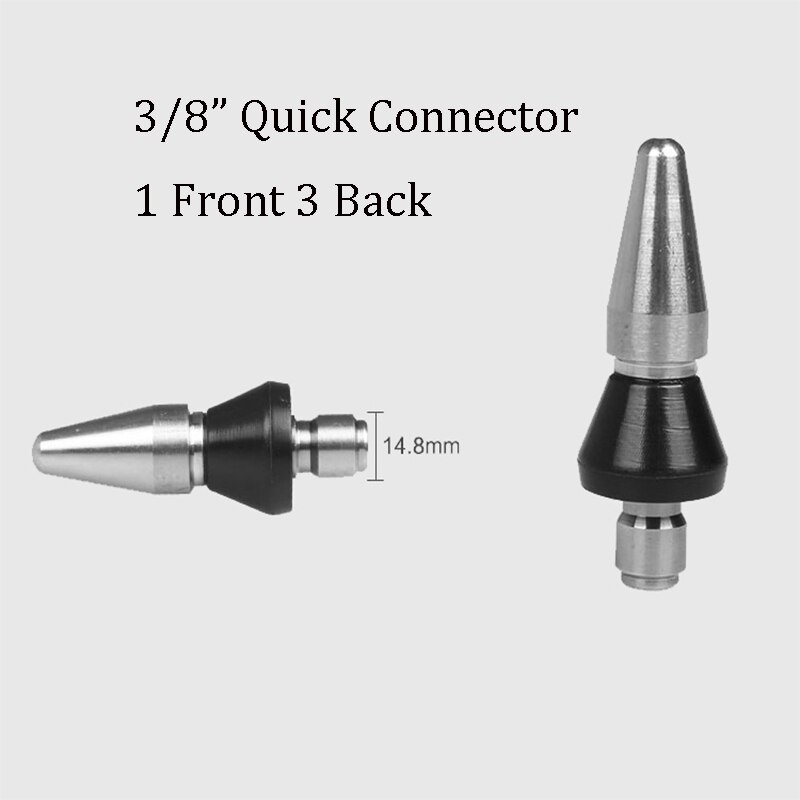 Hogedrukreiniger Riool Afvoer Reinigingssproeier Rvs Afvoer Schoner Nozzle Rioolbuis Cleaner Spray Nozzle