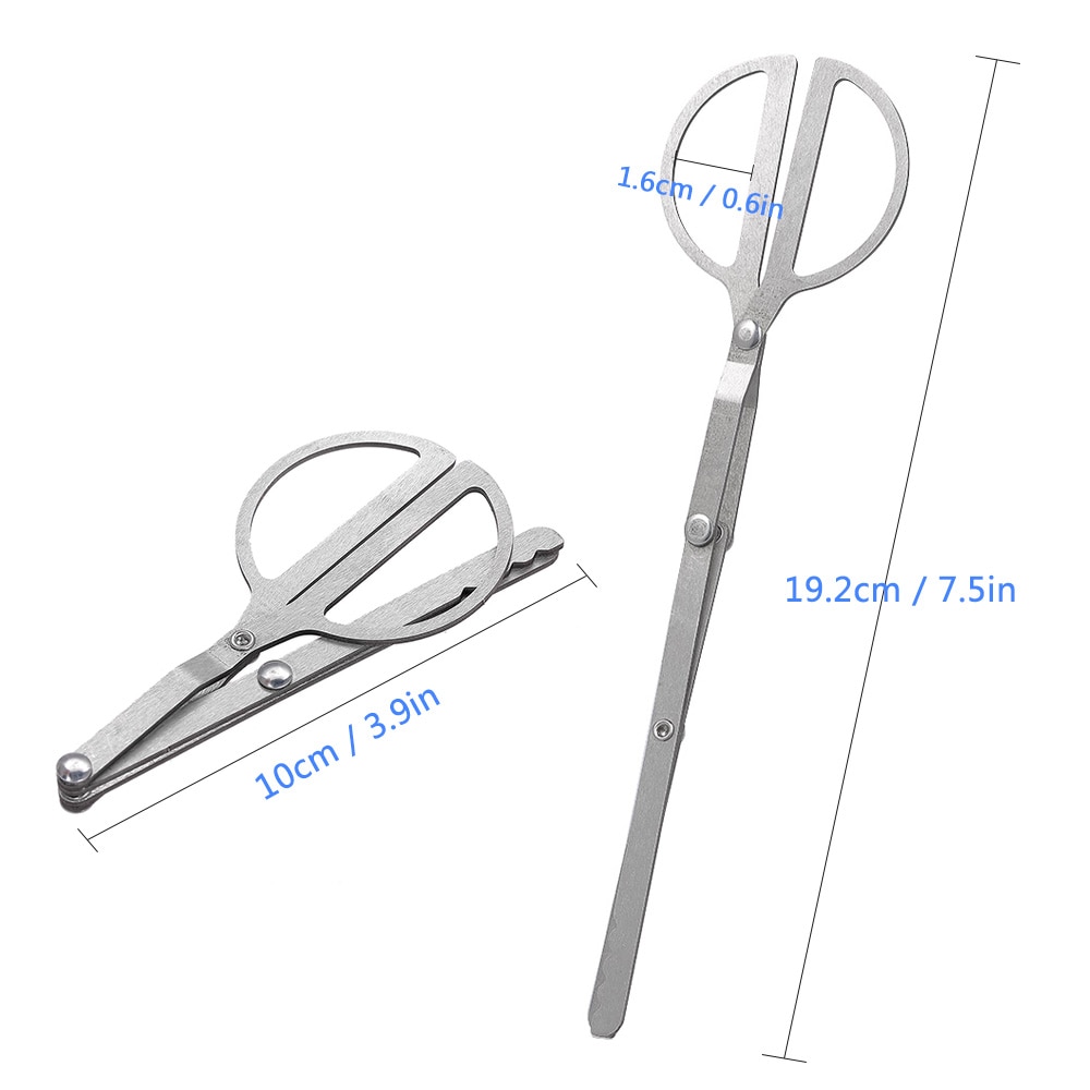 Lixada-Pinzas plegables para estufa de leña, grabador de troncos, pinza de barbacoa para Picnic, herramienta para exteriores, senderismo, viaje, Picnic, equipo de Camping