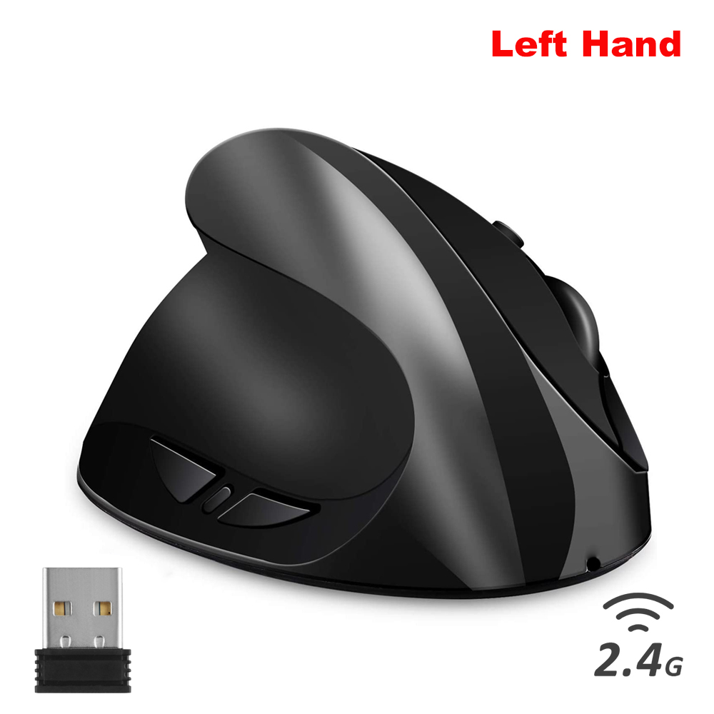 Drahtlose Maus Computer Links Hand Vertikale Maus Ergonomische Gaming Maus 1600 DPI USB Optische Handgelenk Mäuse Mause für PC Computer