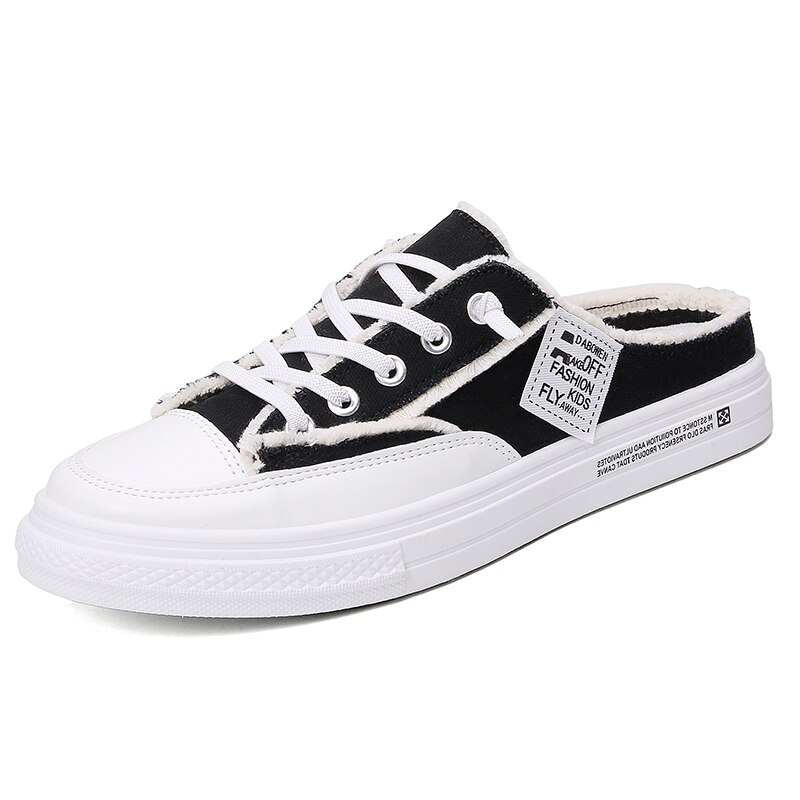 Zapatos de verano para Hombre, Sandalias sin cordones para playa, zapatillas de Hombre, zuecos de para Hombre, Sandalias transpirables de lona, Zapatos para Hombre: Black / 39