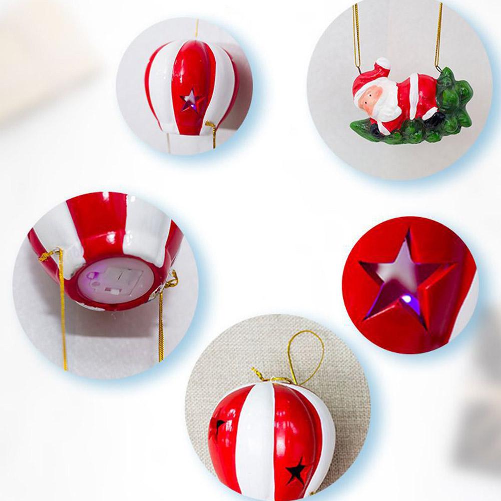 Kerst Air Ballon Licht Kerstboom Santa Decoratie Hanger Voor Thuis Year Party Decor