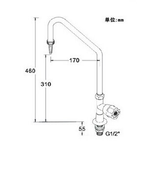 A1002 single-ended table-style Angle faucet Pure copper water nozzle laboratory water tap faucet