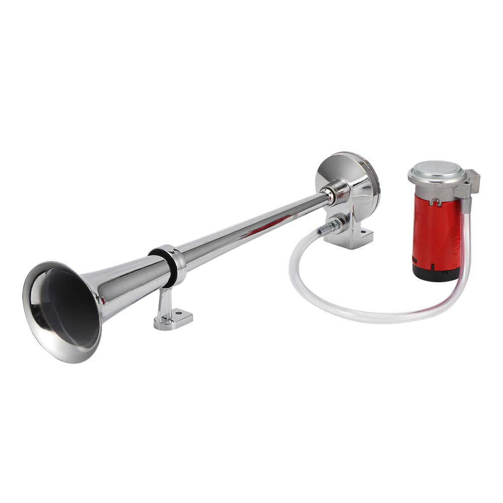 Onever 150DB 12V cromado Zinc largo corneta tubo para coche camión barco aire comprimido bocina altavoz