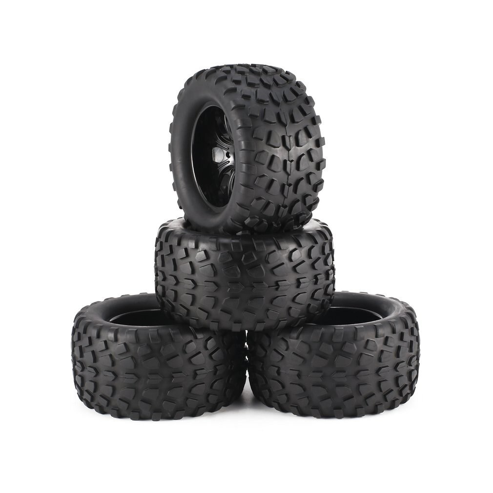 4 Uds 130mm 7 contorno volcado Fetal flor todoterreno llanta de rueda y neumáticos para 1/10 Monster Truck Racing RC accesorios de coche