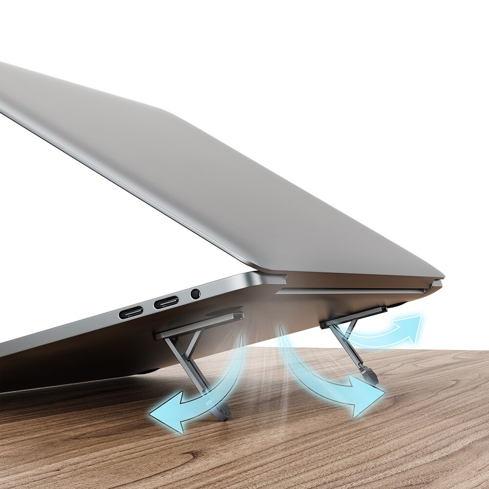 Laptop stand, foldable, invisible adhesive notebook holder, cooling rack support, adjustable laptop base holder