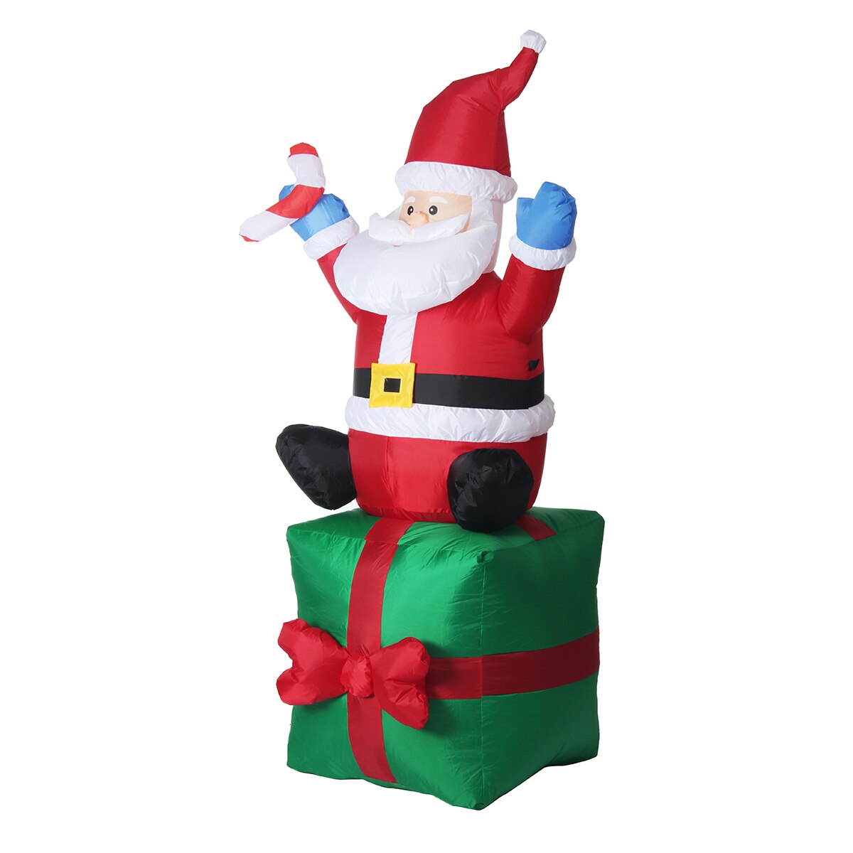 Géant gonflable père noël en plein air décoration de noël pour la maison cour jardin 1.5m noël pain d'épice bonhomme de neige pour la fête de nouvel an