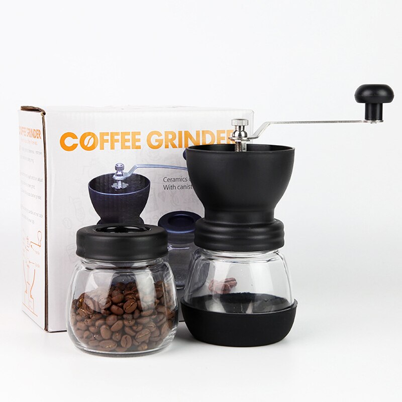 Handleiding Koffiemolen Molen Met Keramische Bramen, hand Koffiemolen Koffieboon Grinder Burr Draagbare Cafe Koffie Pot Bean Molen Maker