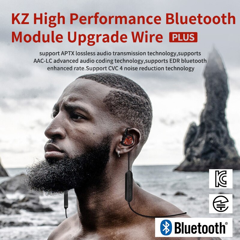 KZ Drahtlose Bluetooth 4,2 Kabel Aktualisierung Modul Draht 2Stift/MMCX Mit Mikrofon Für ASX ZSX EDX wie16 ZS3 ZSN Profi ZST X ZS10 C12 C10