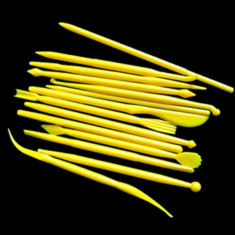14pcs/set Plastic Clay Sculpting Set Cake Decorating Tools Set for Shaping Clay Playdough Tools Toys Polymer Modeling Clay Tools