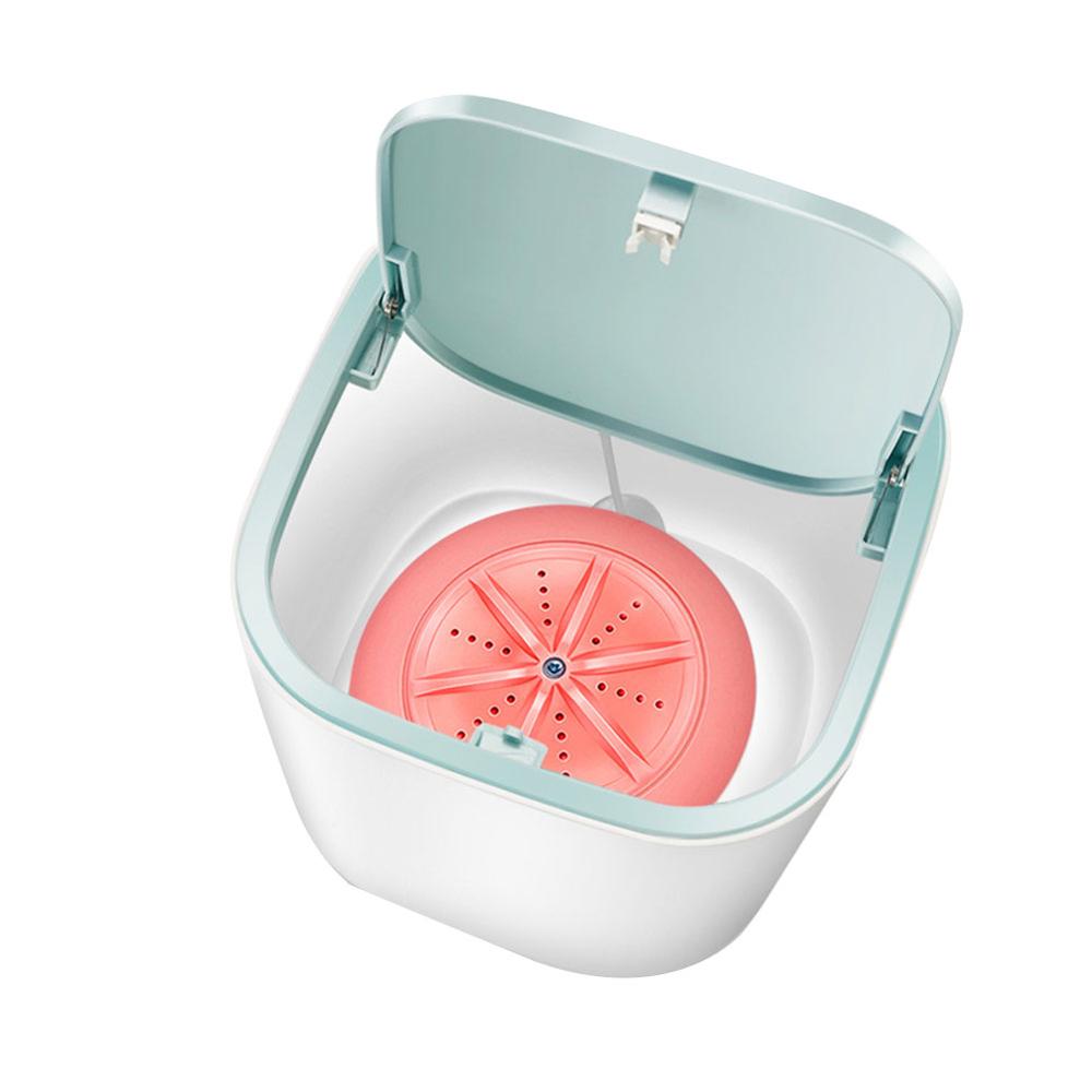3.8L Mini Washing Machine Household Portable Dry Underwear Care Cleaner USB Ultrasonic Turbo Wave Travel Home Washing Machine: APPLE