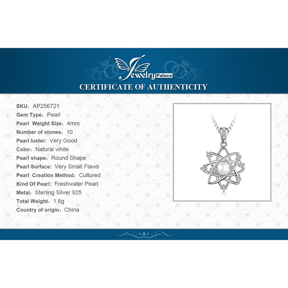 Jewelrypalace Galaxy Gesimuleerde Shell Parel 925 Sterling Silver Cubic Zirconia Hanger Ketting Vrouwen Mode Hanger Geen Ketting