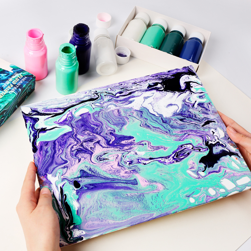 75ml pigment akrylmaling sæt kunst flydende akryl maling til maling håndværk hældning medium lærred til maleri olie tegning diy
