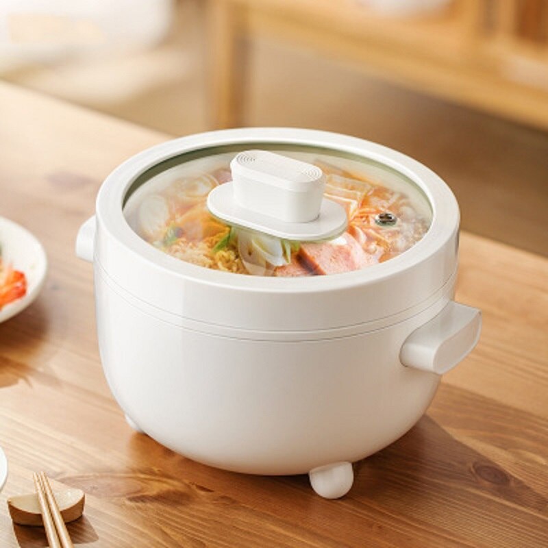 2L Electric Multi Cooker 350W Non-Stick Ceramic Glaze Inner Liner Cooking Pot Rice Instant Noodles for Home: With no Steamer / UK