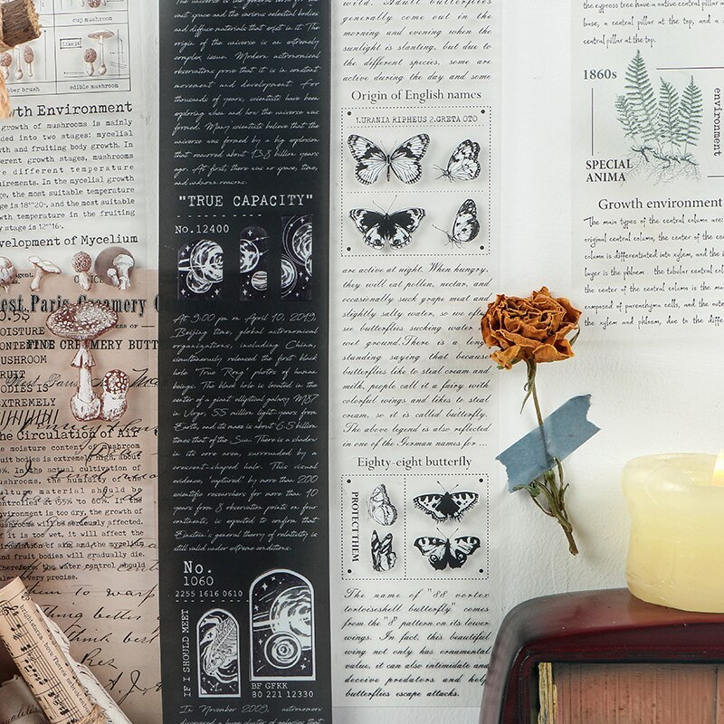 Jahrgang Anlage illustriert Tagebuch Washi Band Blumen Handwerk Papier Klebeband DIY Scrapbooking Aufkleber Etikett Maskierung bänder