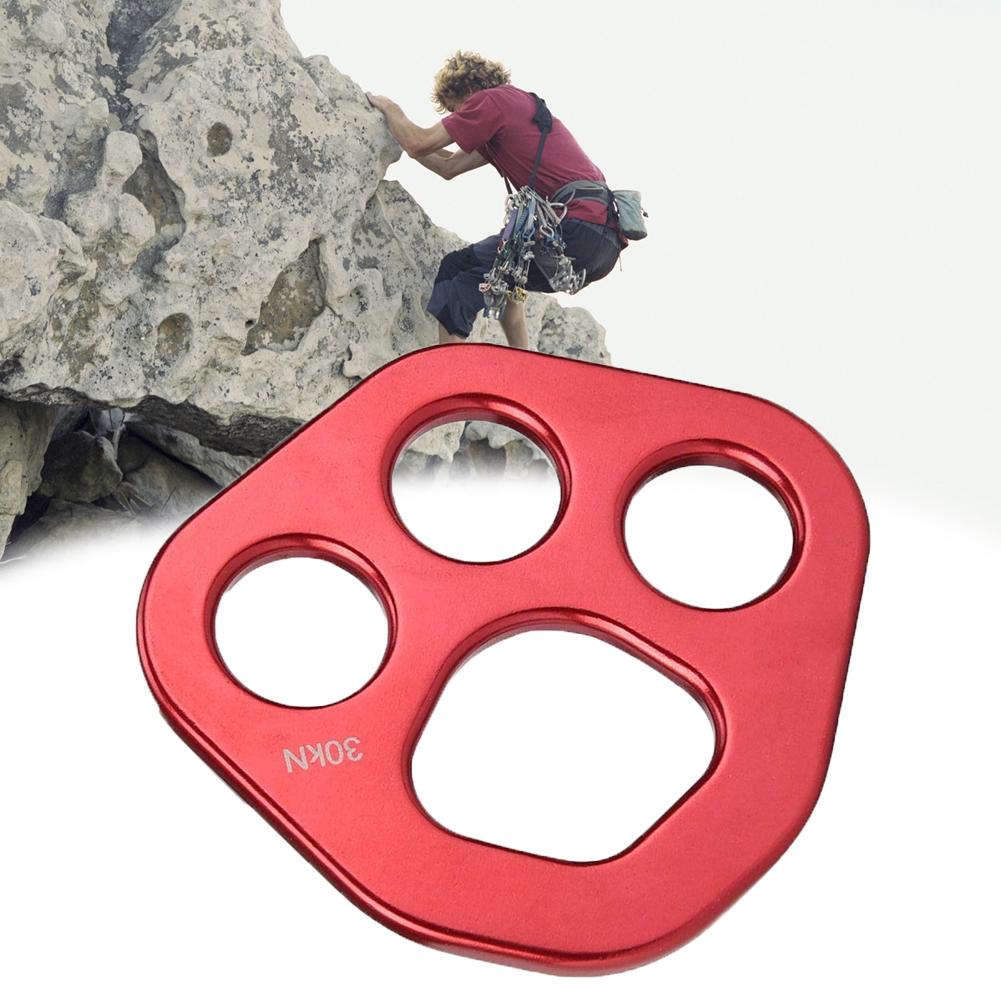 Plaque de gréement en aluminium à 4 trous 30KN, connecteur multipoint pour l'escalade, l'alpinisme, la sécurité du Camping, les outils d'équipement