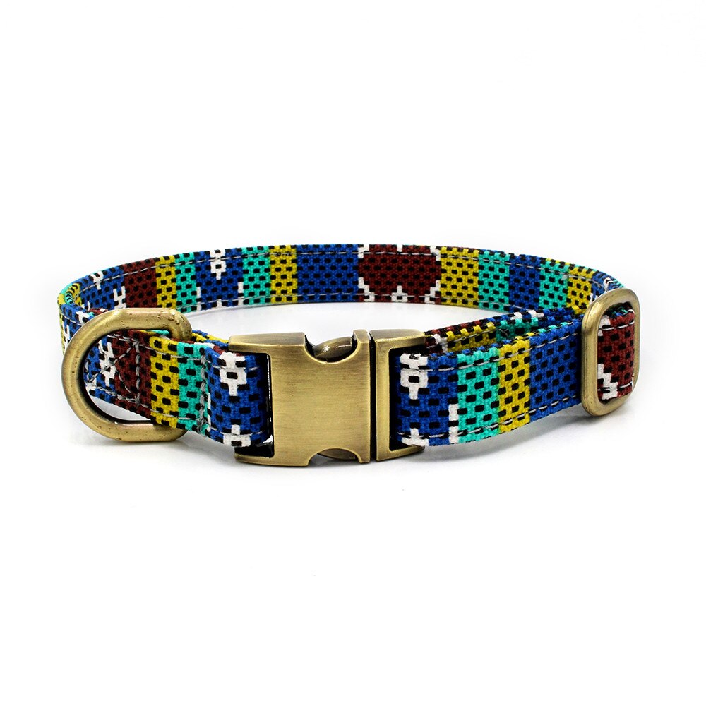 Hondenhalsband met letters, huisdierhalsband, bohemian gesp, retro hondenhalsband, kattenhalsband, huisdierbenodigdheden, accessoires, stof + metaal  z620: Gn / 36-55cm