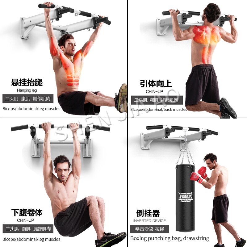 Indoor Folding Pull Up Bar Wall Horizontal Bars Gym Chin Up Bar Pullup Bar Multiple Use Exercise Fitness Equipment For Home