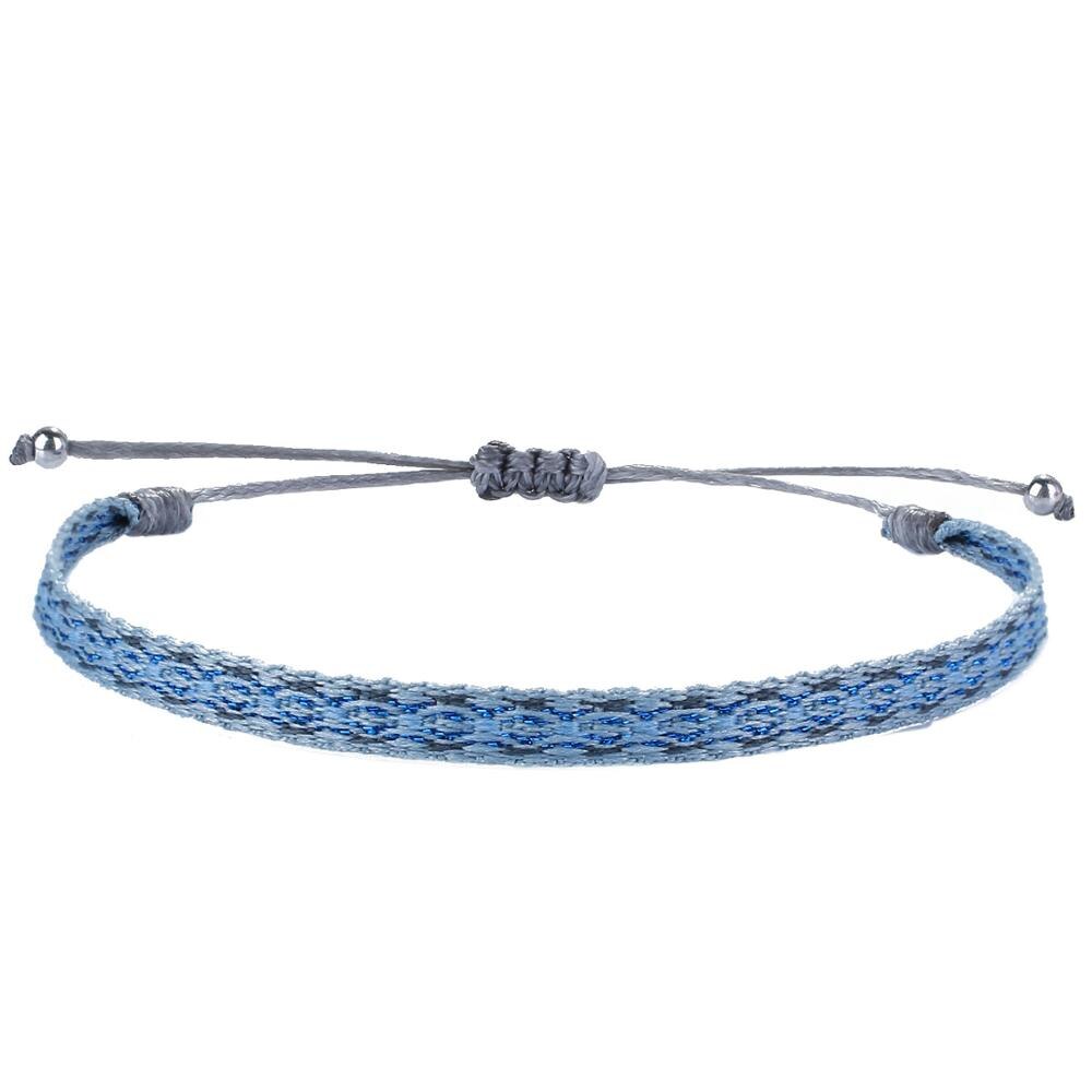 Kelitch String Wave Armband Voor Vrouwen Meisjes Boho Handgemaakte Gevlochten Silk Rope Wrap Armbanden Manchet Bijoux